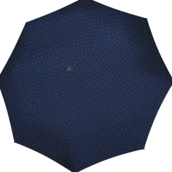Reisenthel umbrella pocket duomatic mixed dots red Kompakter Taschenschirm aus recycelten PET-Flaschen Mit großer Drucktaste und ergonomisches Griffdesign, Couleur:mixed dots red