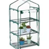 Relaxdays Foliengewächshaus Kunststoff Grün PVC-Folie 3 Etagen 0,64 m2