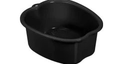 Relaxdays Fußbadewanne, schwarz