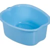 Relaxdays Fußbadewanne, Wanne für Fußbad, Kunststoff, Fußwanne für Fußpflege & Wellness, HxBxT: 15 x 33 x 38 cm, blau