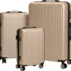 Relaxdays Kofferset 3-tlg. beige/schwarz