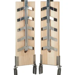 Relaxdays Räucherbrett 21 cm Holz Edelstahl natur