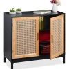 Relaxdays Sideboard 80 x 76 x 39 cm Mehrfarbig
