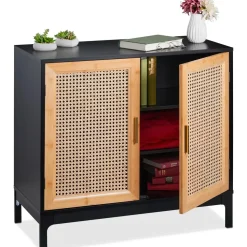 Relaxdays Sideboard 80 x 76 x 39 cm Mehrfarbig