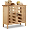 Relaxdays Waschbeckenunterschrank 66 x 61 cm Walnuss