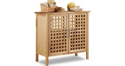 Relaxdays Waschbeckenunterschrank 66 x 61 cm Walnuss