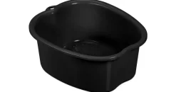 Relaxdays 2x Fußbadewanne, schwarz Schwarz
