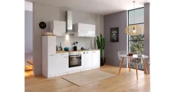 Respekta Küchenzeile Malia E-Geräte 250 cm weiß