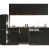 Respekta Küchenzeile Oliver 225 cm Grau