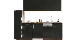 Respekta Küchenzeile Oliver 225 cm Grau