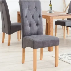 Riess-Ambiente Stuhl CASA gepolstert vintage grau