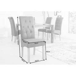 Riess-Ambiente Stuhl CASA gepolstert vintage grau