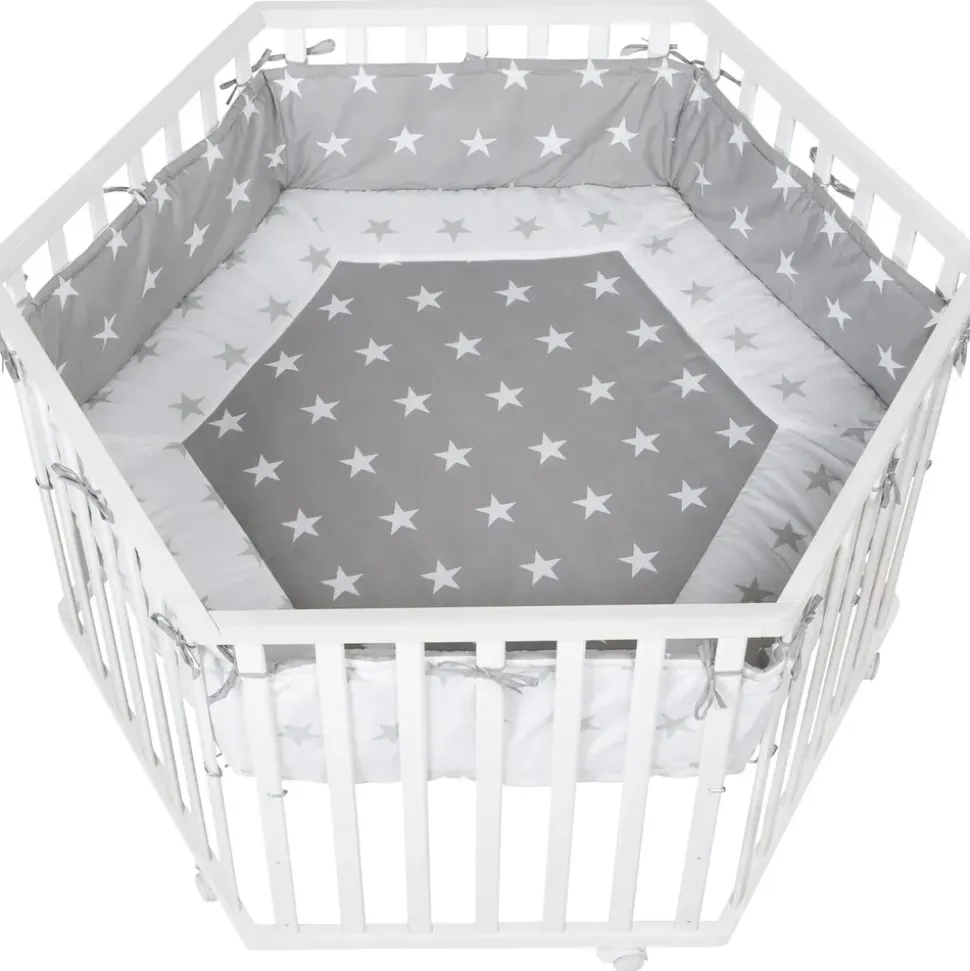 roba Cosiplay 6-eckig 106 x 121 cm weiß Bodenfarbe little stars