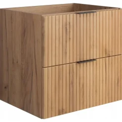 Rodan Waschbeckenunterschrank 2 Schubladen 60 x 57 x 46 cm Braun