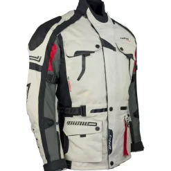 ROLEFF RACEWEAR CHICAGO Motorradjacke Schwarz/Rot 6XL