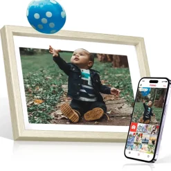 Rollei Smart Frame WiFi 108 Digitaler Bilderrahmen, 25,53 cm, 1280 x 800 Pixel, Wooden White