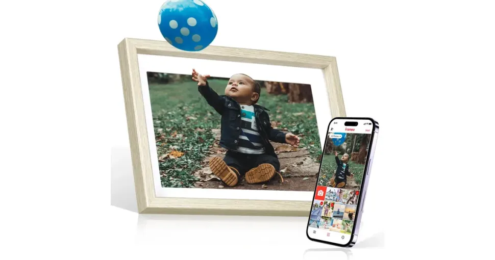 Rollei Smart Frame WiFi 108 Digitaler Bilderrahmen, 25,53 cm, 1280 x 800 Pixel, Wooden White