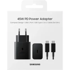 Samsung EP-T4511X TypeC Schnellladegerät 45W Schwarz