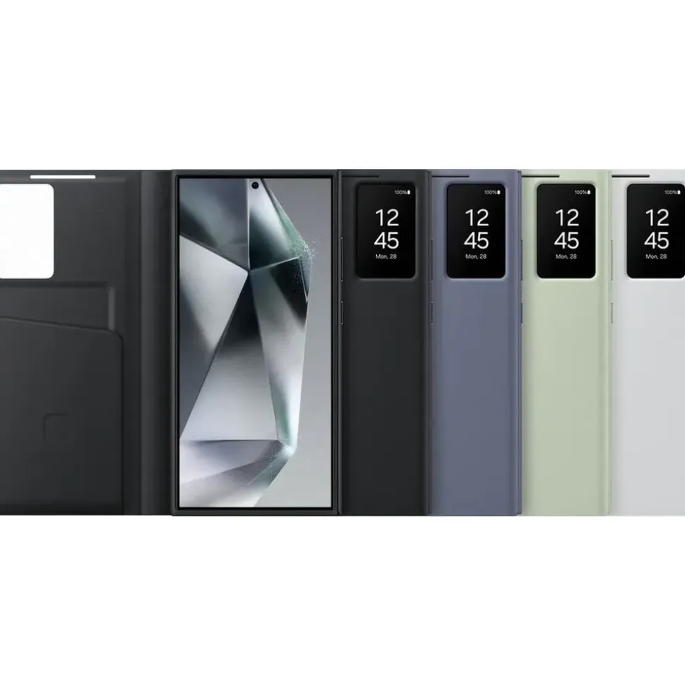 Samsung Galaxy S24 Ultra Smart View Wallet Case Hellgrün