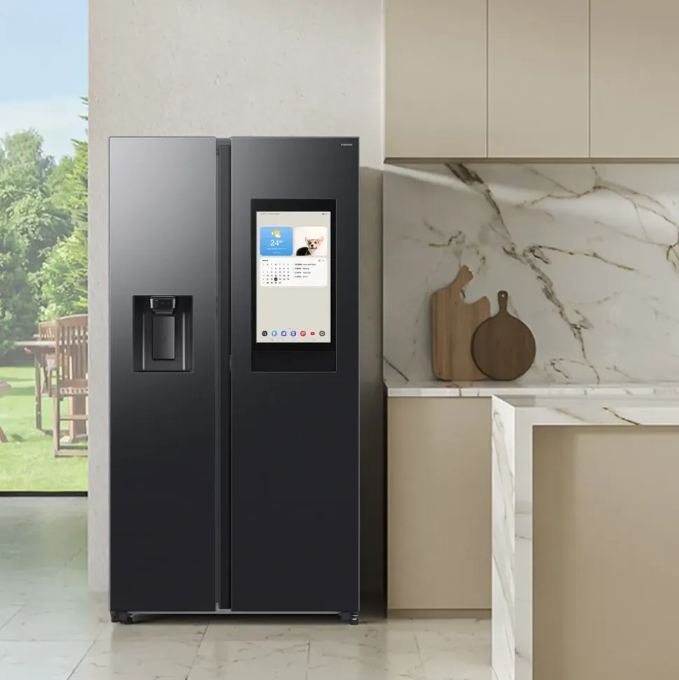 Samsung RS90F66BEFEF Side-by-Side (614 l, 1784 mm hoch, Schwarz)