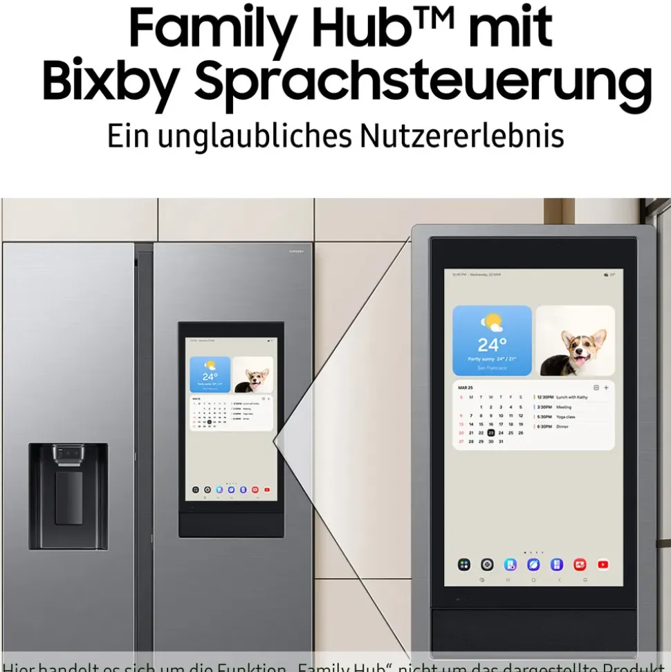Samsung RS90F66BEFEF Side-by-Side (614 l, 1784 mm hoch, Schwarz)