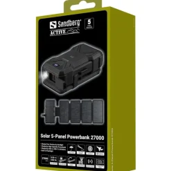Sandberg Solar 5-Panel Powerbank 27000 mAh,