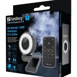 Sandberg Streamer USB Webcam Pro Elite Schwarz