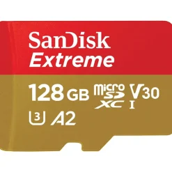 SanDisk Extreme microSDXC UHS-I U3 A2 V30 + SD-Adapter 128 GB