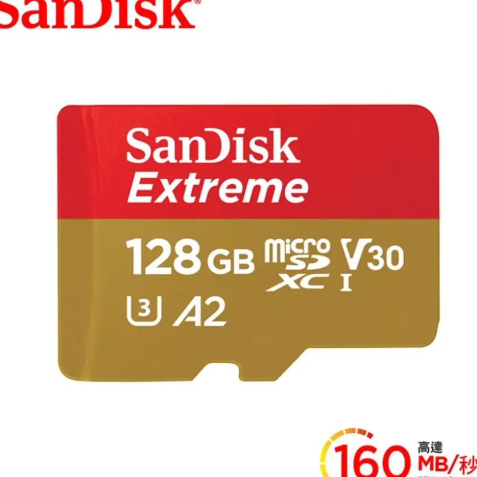 SanDisk Extreme microSDXC UHS-I U3 A2 V30 + SD-Adapter 128 GB