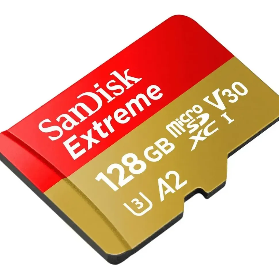 SanDisk Extreme microSDXC UHS-I U3 A2 V30 + SD-Adapter 128 GB