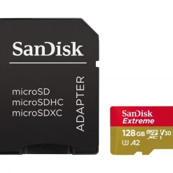 SanDisk Extreme microSDXC UHS-I A2 C3 U3 V30 + SD-Adapter 128 GB