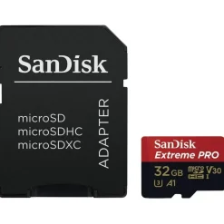 SanDisk Extreme Pro microSDXC UHS-I U3 V30 A1  32 GB + SD-Adapter
