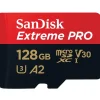 SanDisk Extreme Pro microSDXC UHS-I U3 V30 A2 128 GB + SD-Adapter