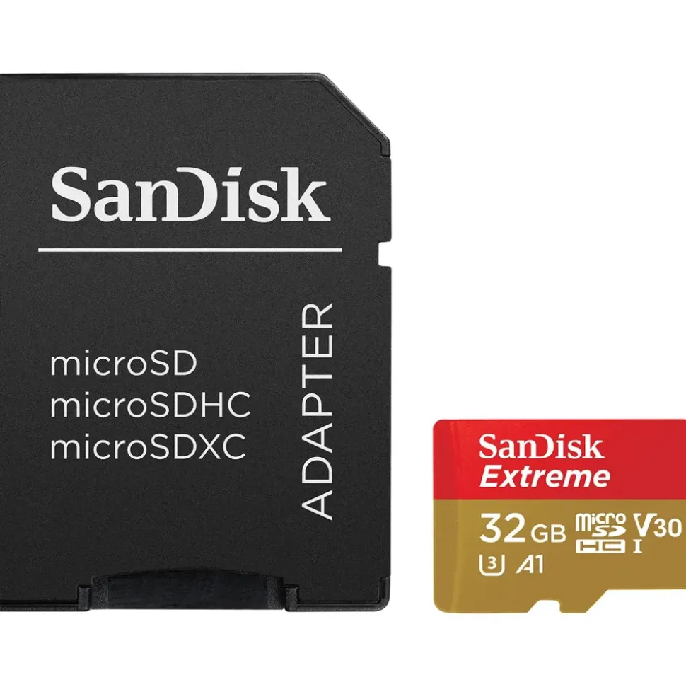SanDisk microSDHC Extreme 32GB Class 10 100MB/s UHS-I U3 V30 А1 + SD-Adapter