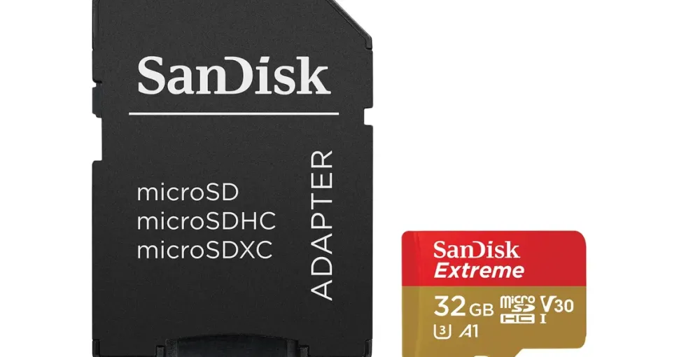 SanDisk microSDHC Extreme 32GB Class 10 100MB/s UHS-I U3 V30 А1 + SD-Adapter