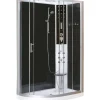 SANOTECHNIK VARIO Komplettdusche rechts 80 x 215 cm silber Sicherheitsglas
