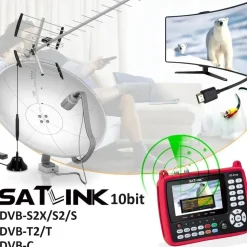 Satlink ST-5155 H.265 (10 Bit) DVB-S/S2/T/T2/C Combo Messgerät