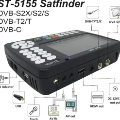Satlink ST-5155 H.265 (10 Bit) DVB-S/S2/T/T2/C Combo Messgerät