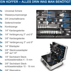 SCHEPPACH Werkzeugkoffer TB150 101-tlg. blau 32,0 x 15,0 x 46,0 cm