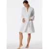 SCHIESSER Elegant Bademantel Weiss M
