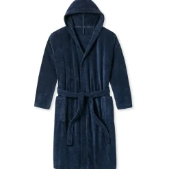 SCHIESSER Essentials Bademantel Blau L