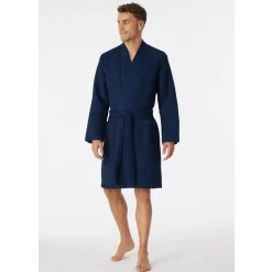 SCHIESSER Essentials Bademantel Blau S