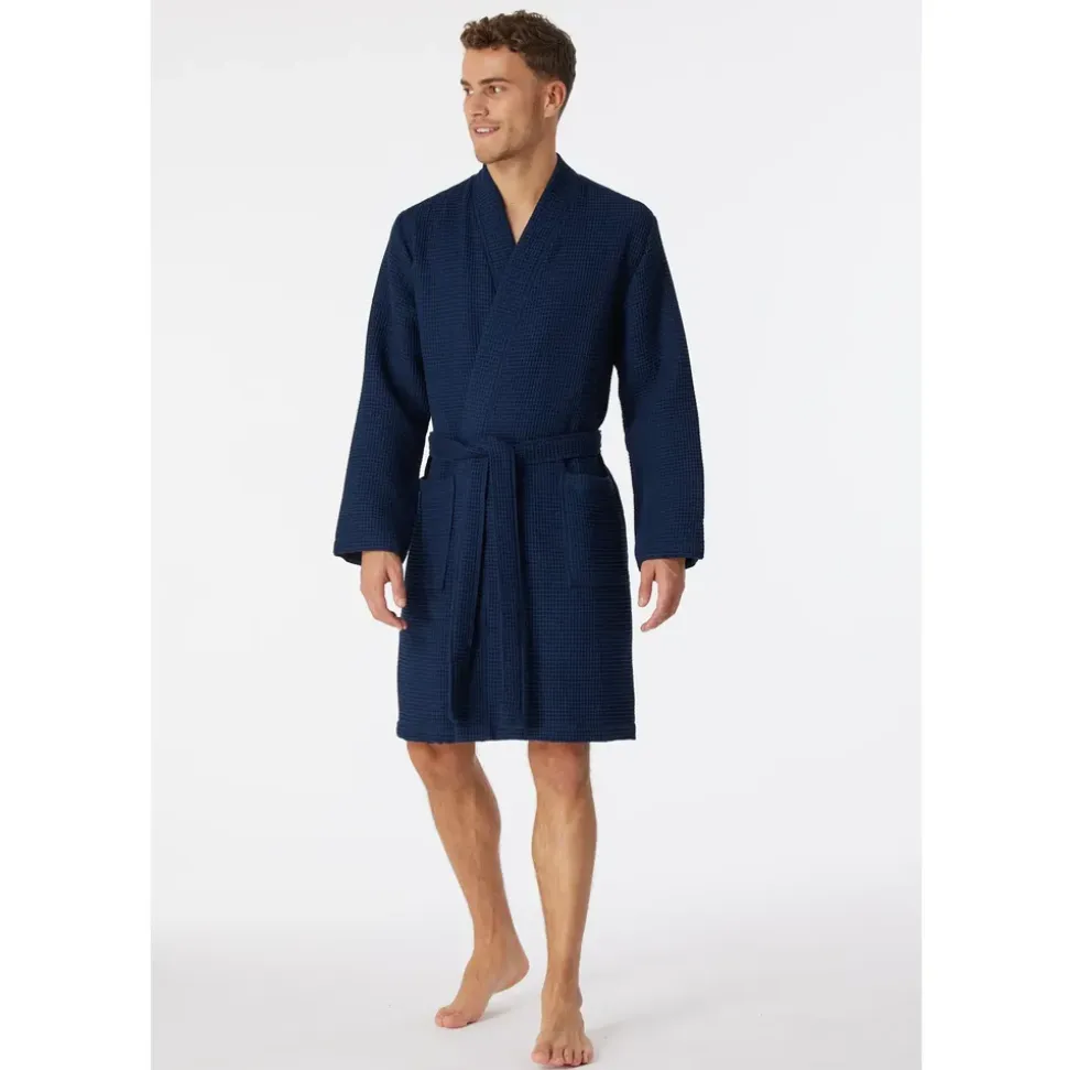 SCHIESSER Essentials Bademantel Blau S