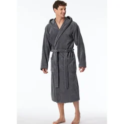 SCHIESSER Essentials Bademantel Grau L