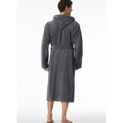 SCHIESSER Essentials Bademantel Grau L