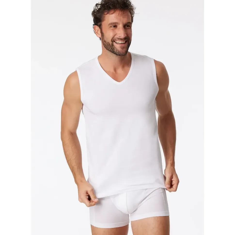 SCHIESSER Herren Tanktop 2er Pack - Serie "95/5", V-Ausschnitt, S-XXL,