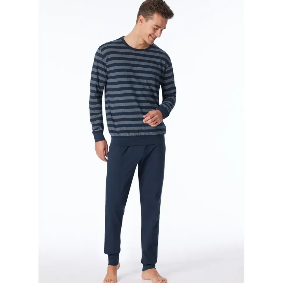 SCHIESSER Pyjama Basic Nachtblau 52