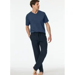 SCHIESSER Pyjamahose Mix + Relax Blau 50