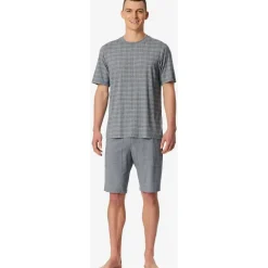 SCHIESSER Pyjama Selected Premium Jacquard Grau M (50)