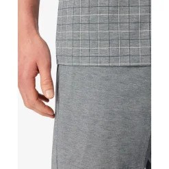 SCHIESSER Pyjama Selected Premium Jacquard Grau M (50)